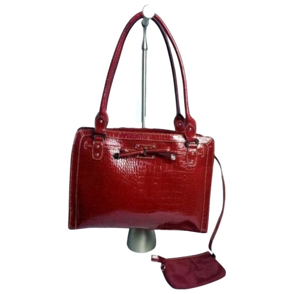 Liz Claiborne Red Tote Bag in Alligator Pattern